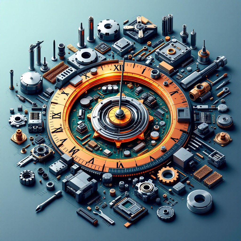 Free Mechanical Clock Ecosystem Image - Isometric, Hardware, Mechanical ...