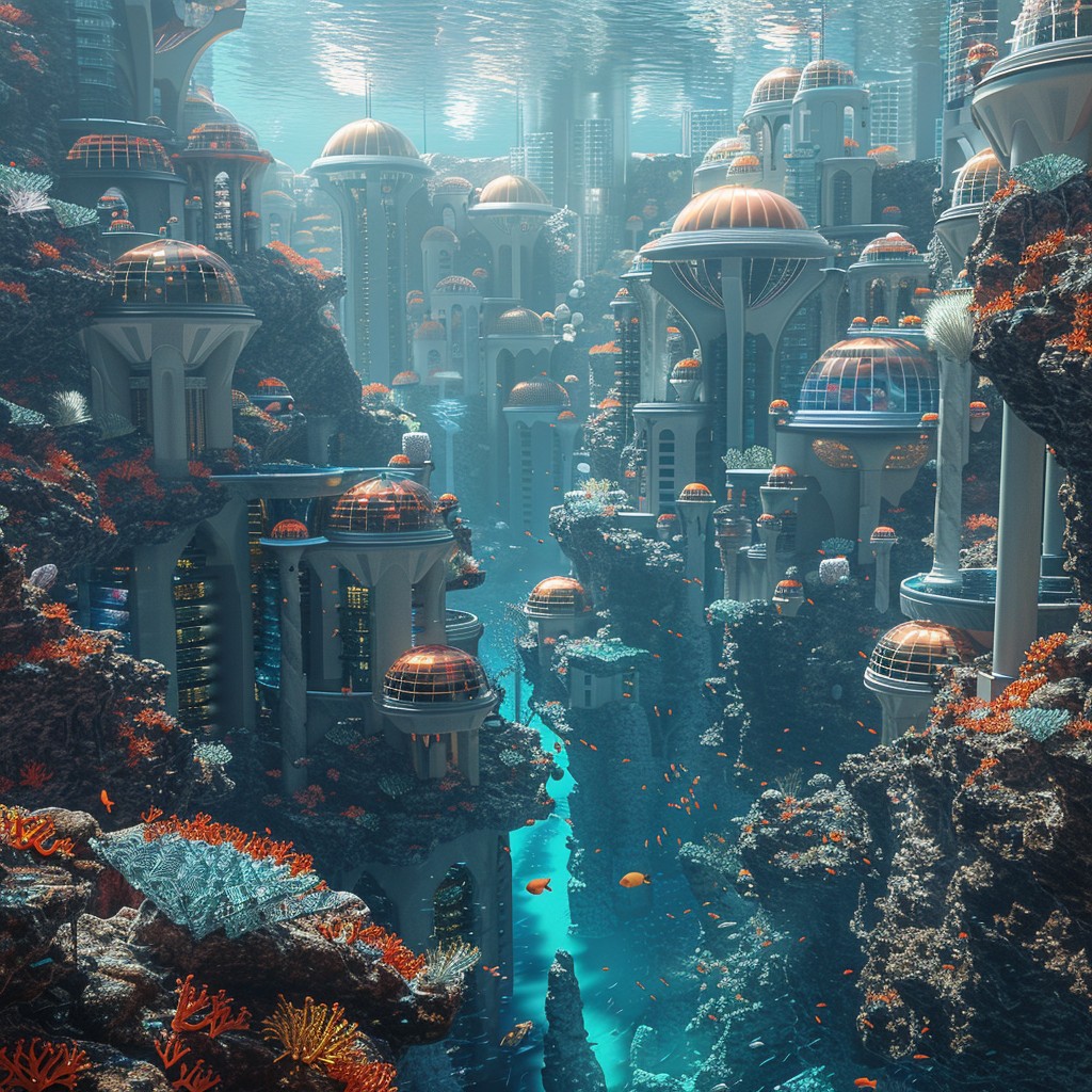 Free Underwater Fantasy City Image - Underwater, Cityscape, Fantasy ...
