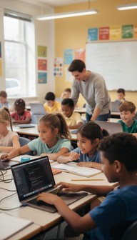 Free Children Learning Programming Image - Education, Coding, Children ...