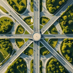 Free Circular Highway Pattern Image - Highway, Interchange, Aerial ...
