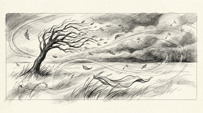 Free Wind Sweeps Landscape Image - Wind, Sketch, Pencil | Download at ...