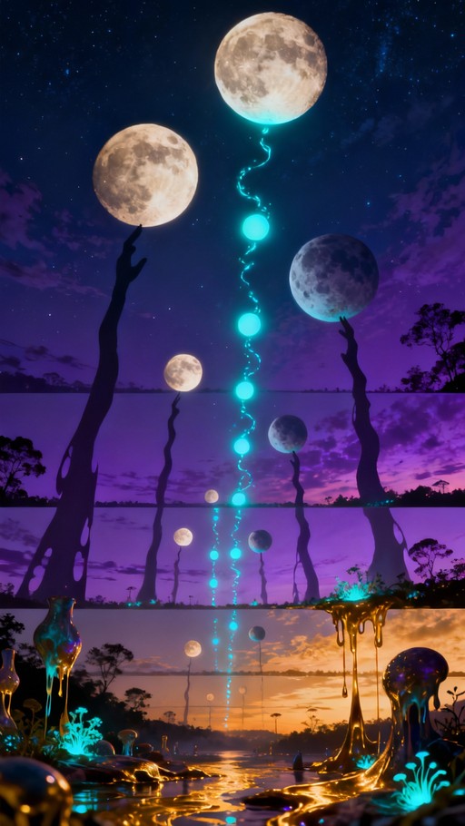 Free Celestial Light Trail Image - Moons, Surreal, Twilight | Download ...