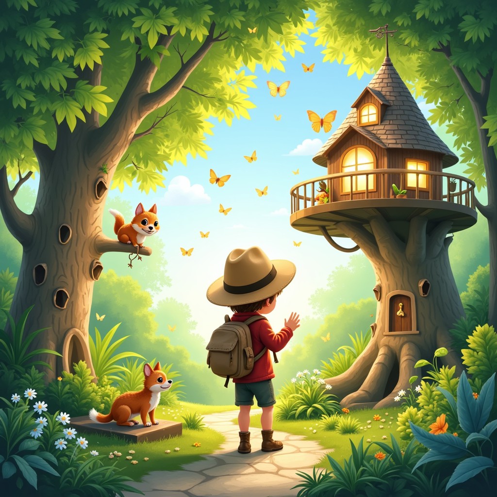 Free Enchanted Forest Explorer Image - Treehouse, Explorer, Boy ...