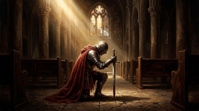 Free Knight Praying Alone Image - Knight, Medieval, Armor | Download at ...