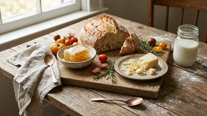 Free Farmhouse Breakfast Spread Image - Breakfast, Farmhouse, Rustic ...