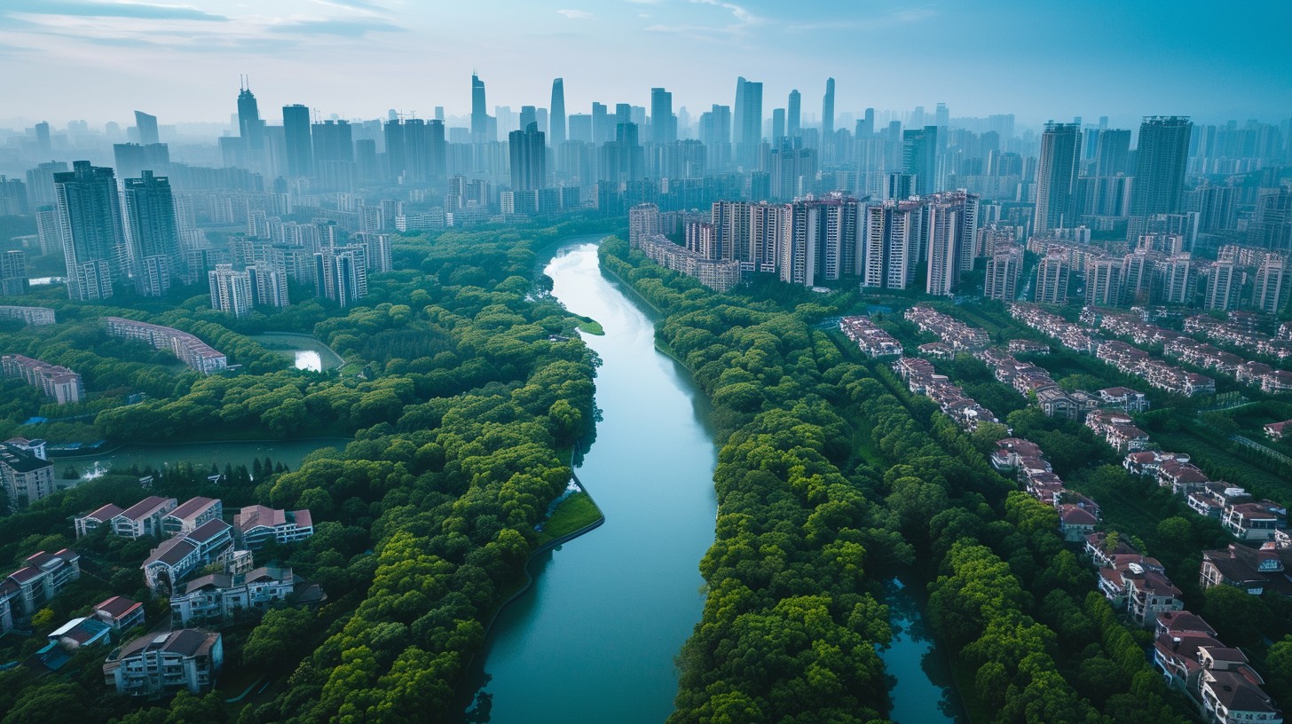 Urban Rivers Photography Free Urban River View Photo - Aerial, River, City | Download at StockCake