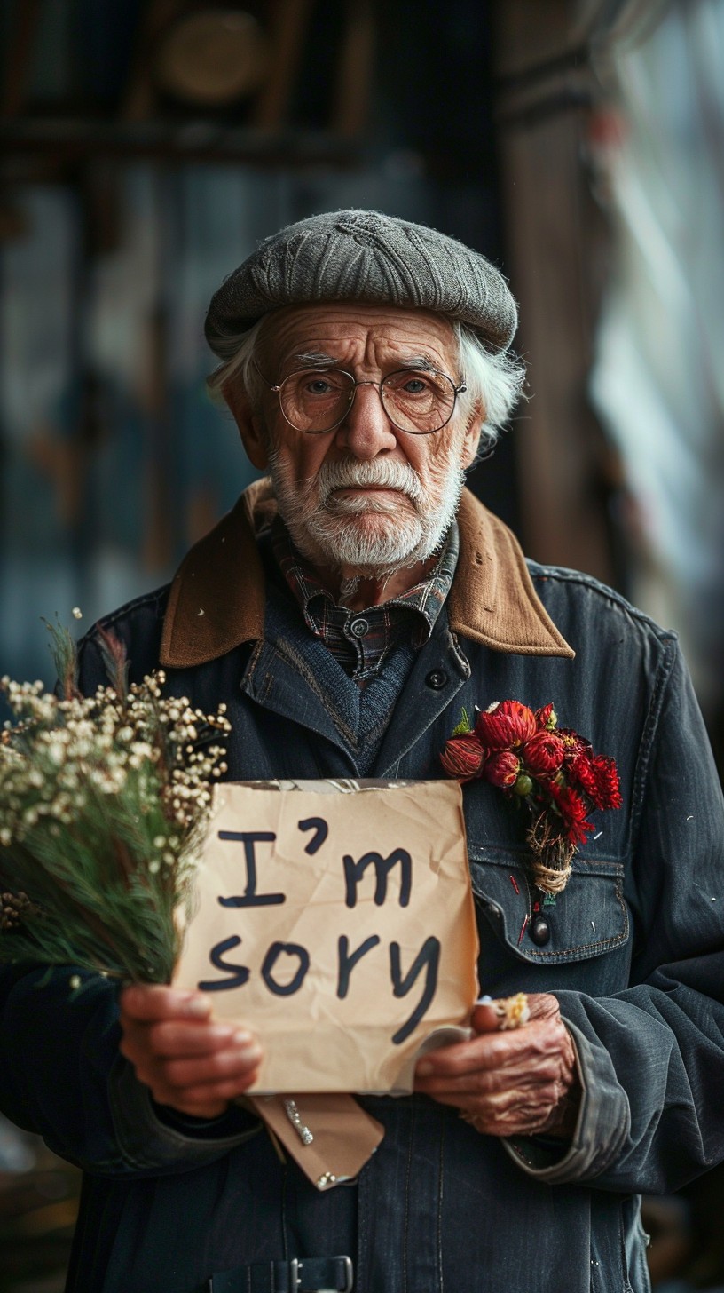 Sorry Old Free Elderly Apology Sentiment Image - Elderly, Man, Sorry | Download ...