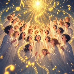 Download Celestial Choir Singing Image - Choir, Anime, Magical