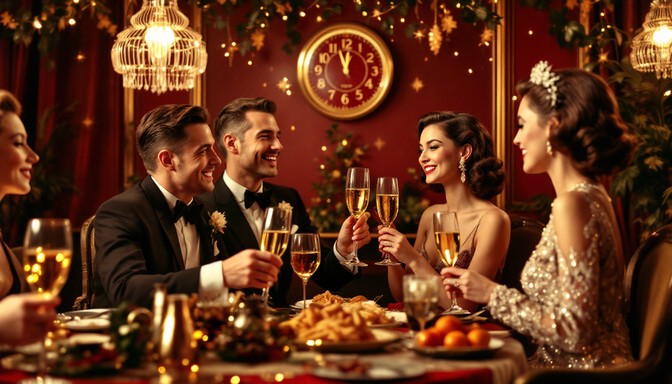 Free Elegant Midnight Toast Image - Celebration, Vintage, Elegant ...