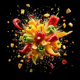 Spices Exploding Free Exploding Pepper Burst Image - Vegetables, Explosion, Colorful ...