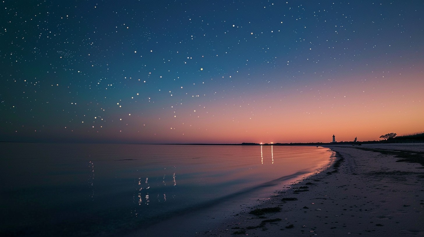 Free Starry Night Beach Image - Beach, Stars, Sunset | Download at ...