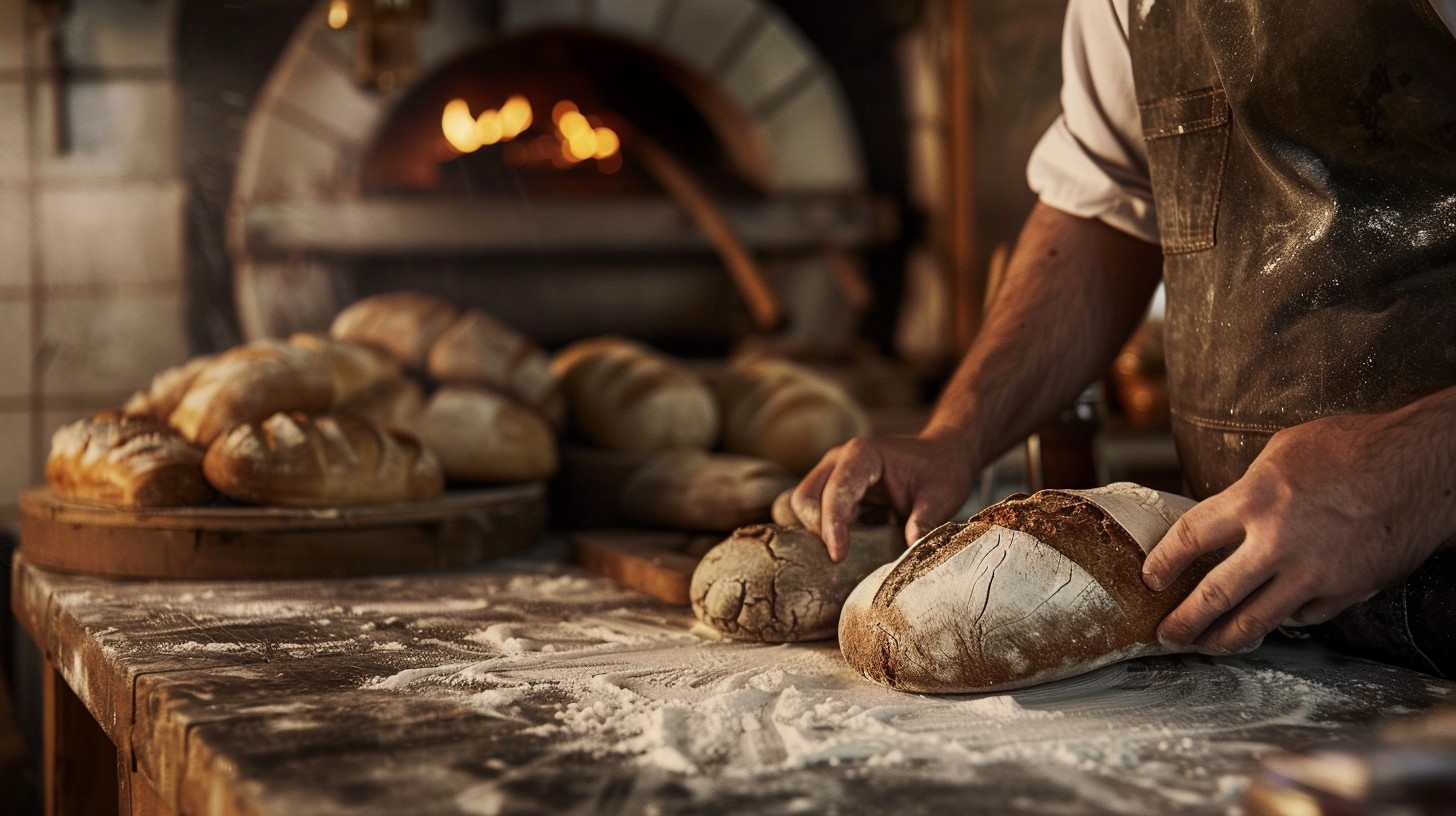 Free Baker Slicing Bread Image - Baker, Bread, Artisan | Download at ...