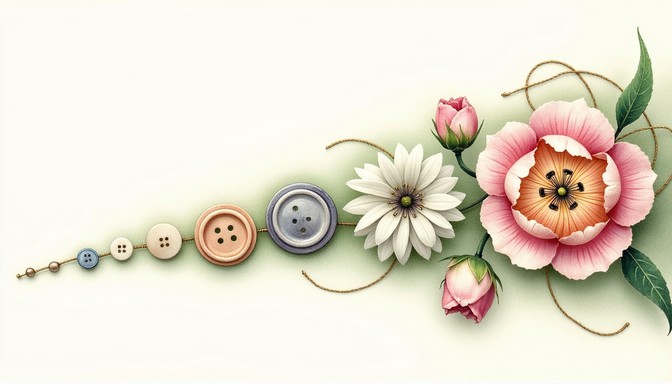 Subtle Filled Buttons Free Buttons Become Blooms Image - Buttons, Flowers, Watercolor ...