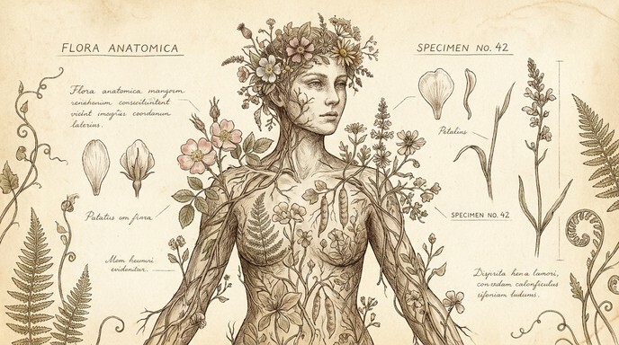 Free Botanical Key Illustration Image - Botanical, Key, Skeleton ...