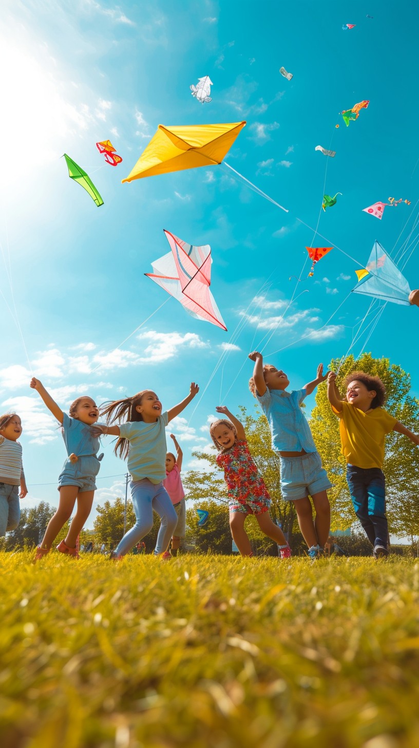 Free Joyful Kite Flying Image - Children, Kites, Flying | Download at ...