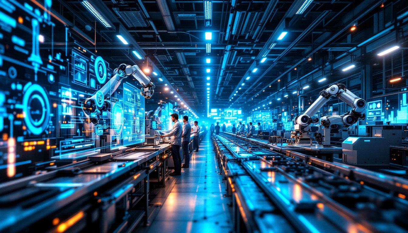 Future Tech Factory Free Future Factory Floor Image - Factory, Manufacturing, Robotic ...