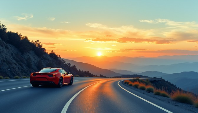 Free Sunset Mountain Drive Image - Sunset, Mountains, Driving ...