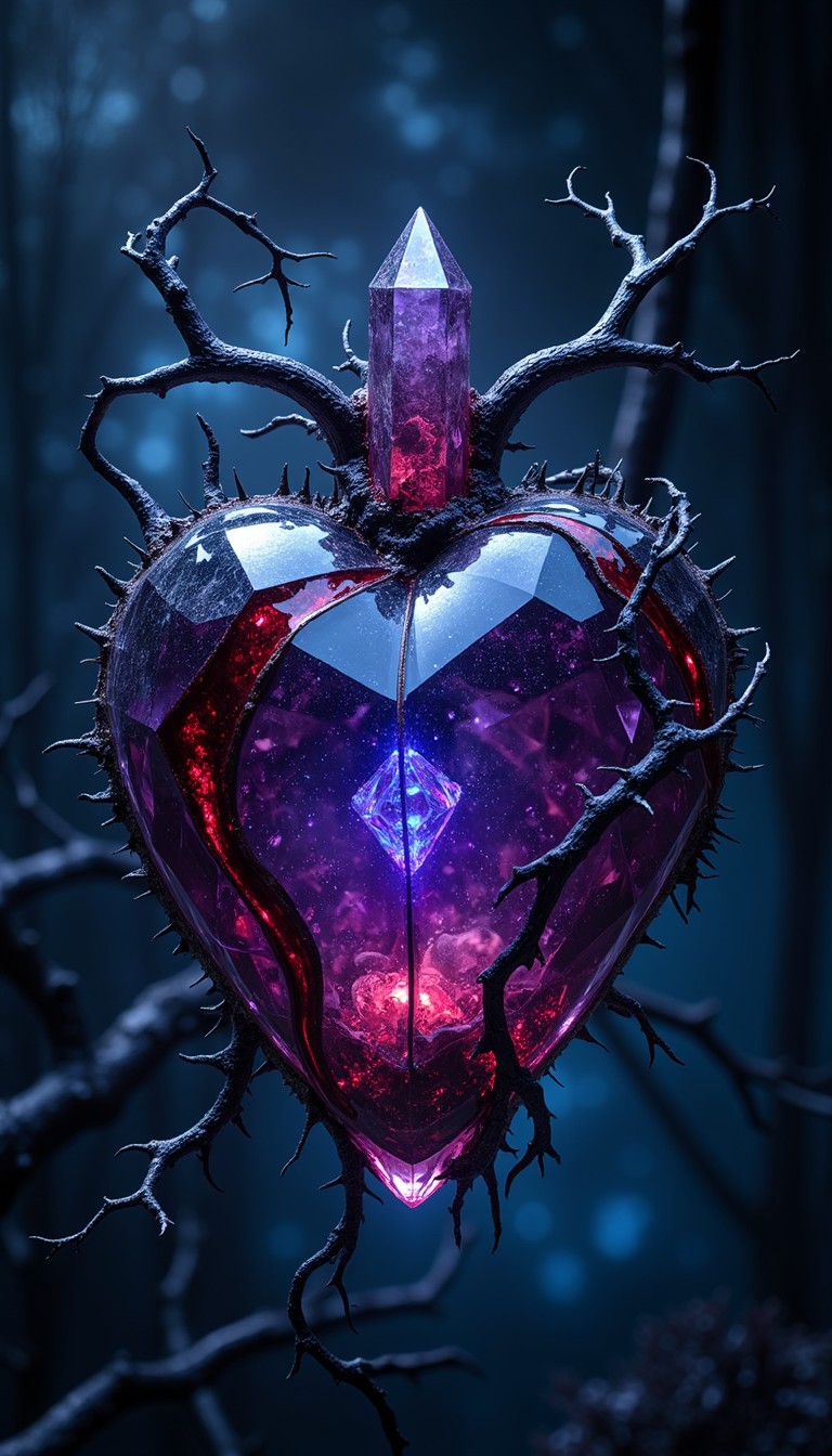 Free Gothic Crystal Heart Image - Gothic, Crystal, Heart 