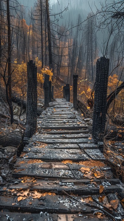 Fire Path Forest Free Burnt Forest Path Image - Forest, Wildfire, Burnt | Download at ...
