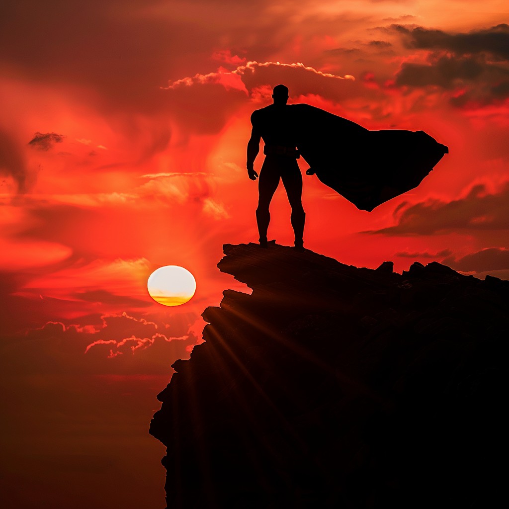 Free Heroic Silhouette Sunset Image - Hero, Sunset, Silhouette ...