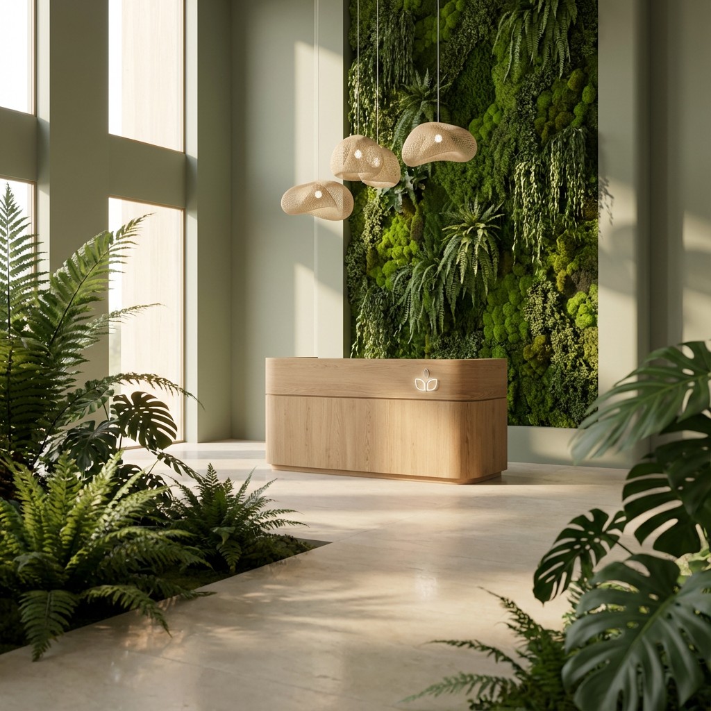 Reception Texture Image Free Modern Green Reception Image - Reception, Biophilic, Minimalist ...