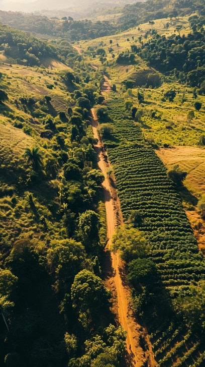 Free Rural Roadway Scene Image - Aerial, Landscape, Agriculture ...