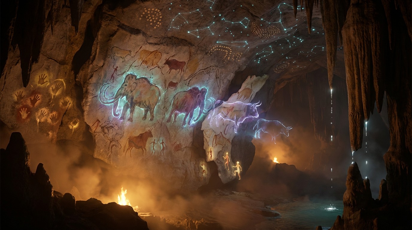Free Prehistoric Magic Awakens Image - Prehistoric, Cave, Glowing ...