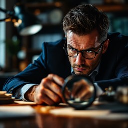 Free Detective Examines Evidence Image - Detective, Investigation ...
