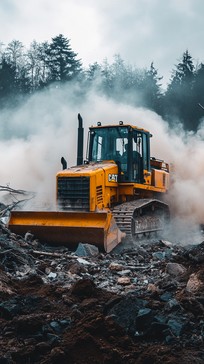 Free Bulldozer at work Image - Bulldozer, Demolition, Debris | Download ...
