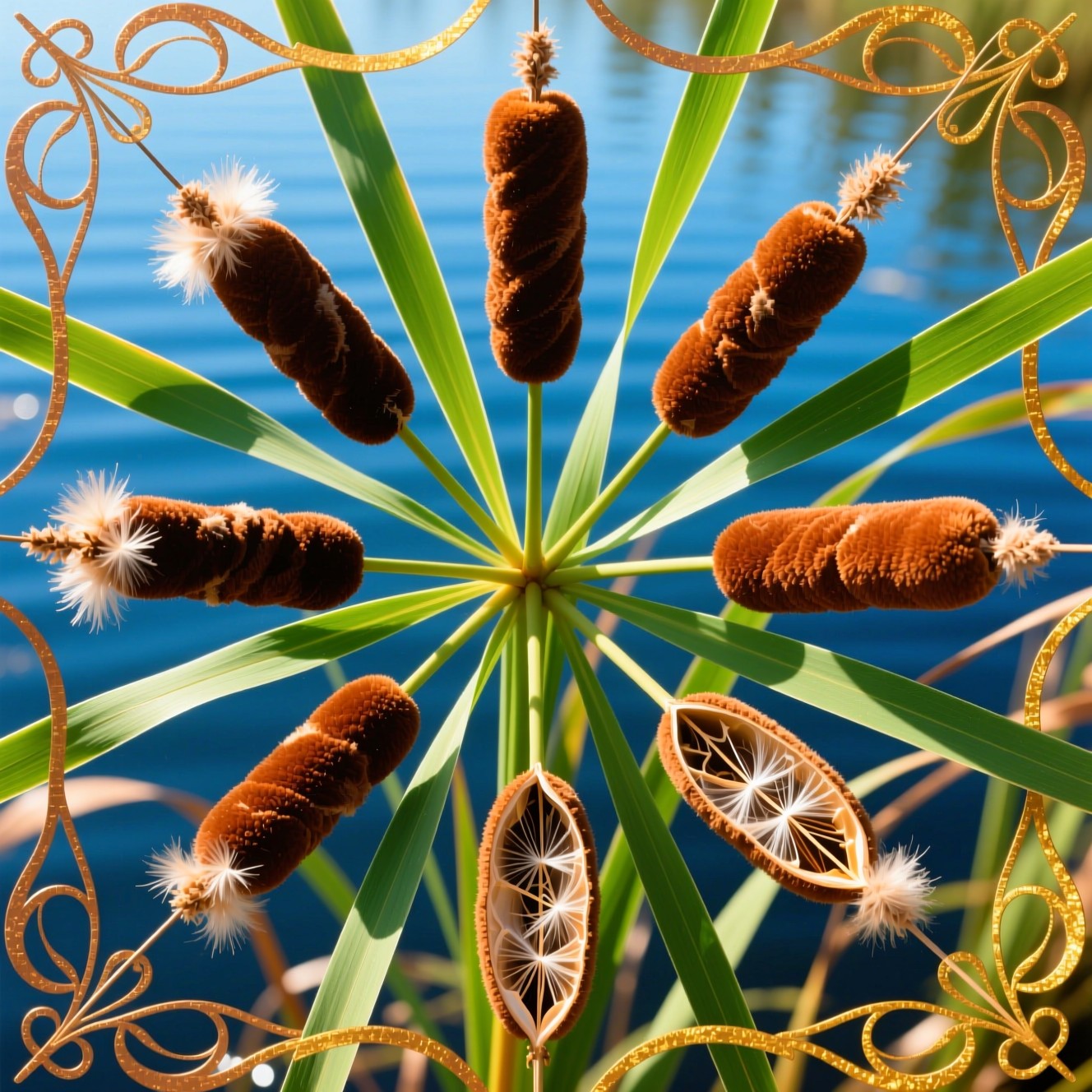 Free Radial Cattail Burst Image - Cattails, Wetland, Radial | Download ...