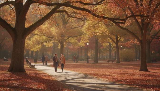 Free Autumn Park Stroll Image - Autumn, Park, Trees | Download at StockCake
