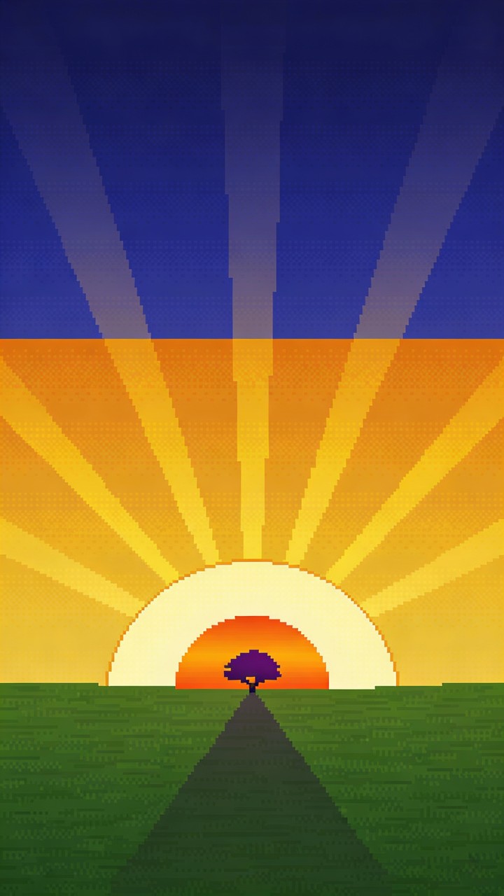 Free Pixel Sunrise Scene Image - Sunrise, Pixel, Art | Download at ...