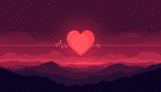 Free Pulsing Pixel Love Image - Heart, Pixel, Love | Download at StockCake