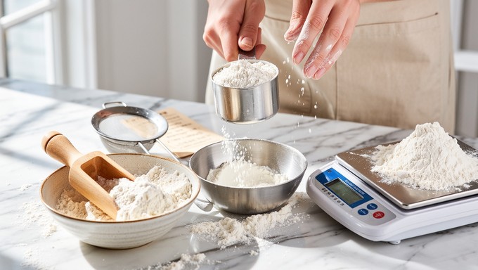 Free Measuring Flour Precisely Image - Baking, Flour, Measuring ...