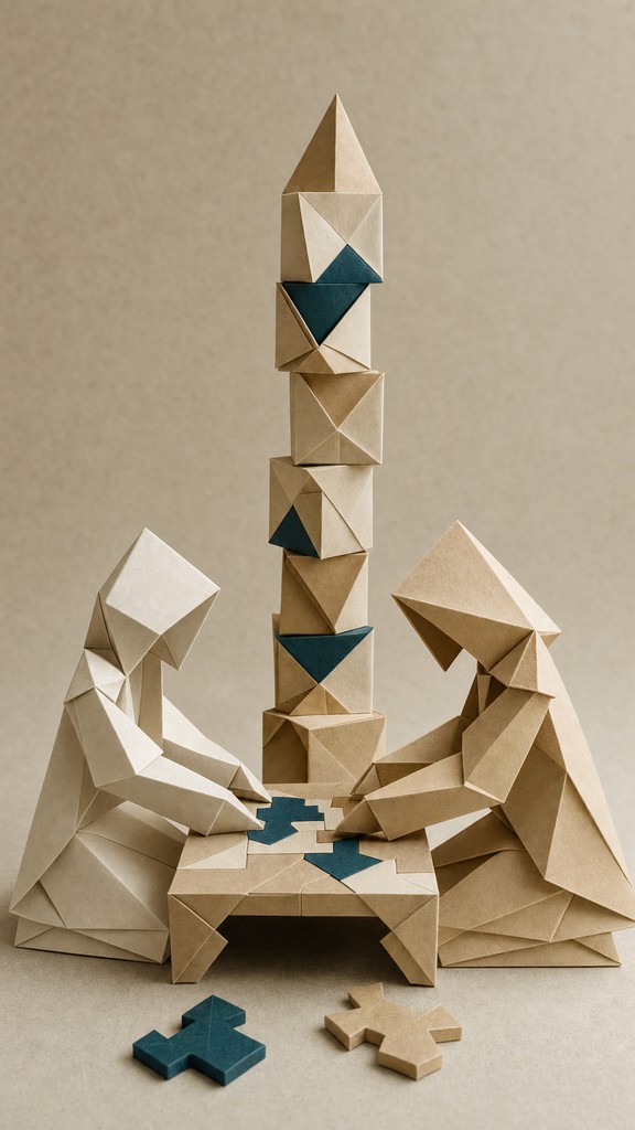 Shadow Proportion Example Download Origami Puzzle Builders Image - Origami, Paper, Papercraft ...