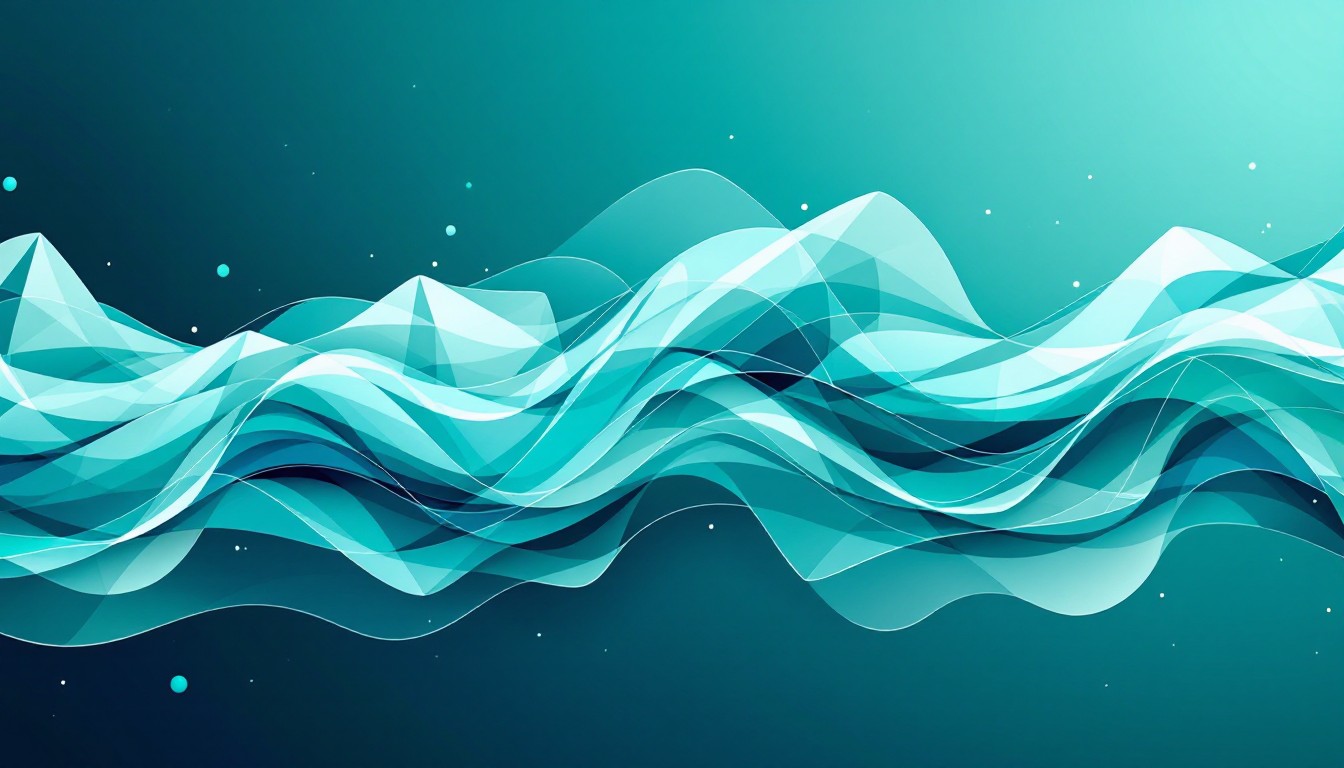 Free Turquoise Waves Flow Image - Turquoise, Waves, Geometric ...