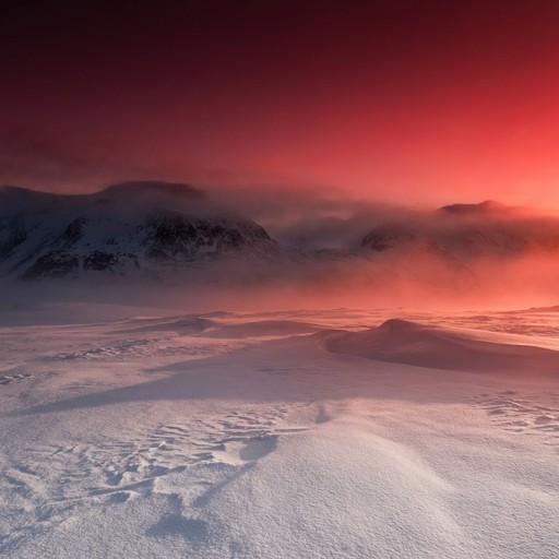Dramatic Winter Scene Free Crimson Winter Twilight Image - Winter, Snow, Landscape | Download ...