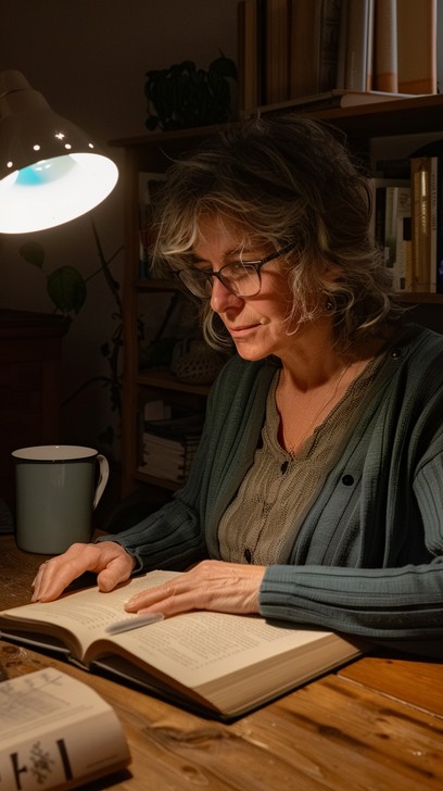 Reading Infromation Evening Free Cozy evening reading Image - Woman, Reading, Glasses | Download at ...