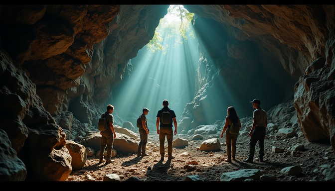 Free Cave Exploration Illuminated Image - Cave, Exploration, Discovery ...
