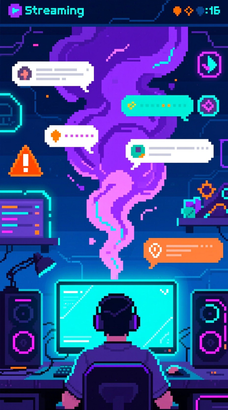 Free Digital Stream Rising Image - Cyberpunk, Pixel, Streamer ...