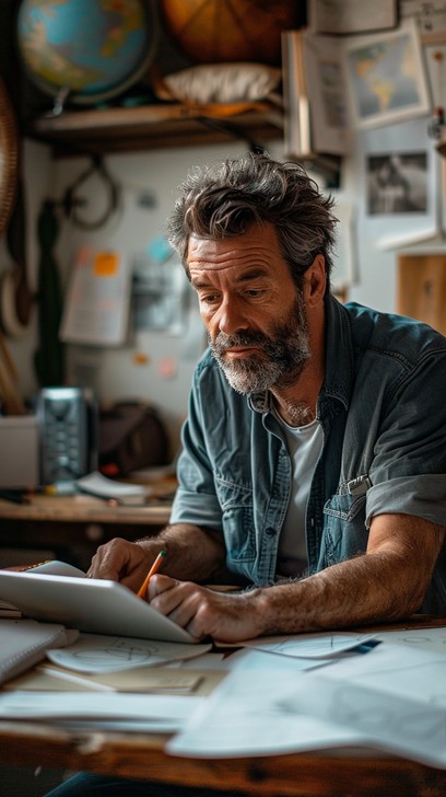 Free Focused Creative Work Image - Man, Desk, Designing | Download at ...