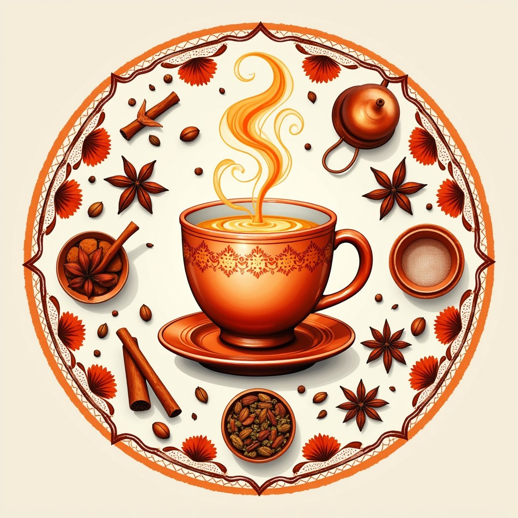 Free Chai Mandala Illustration Image - Chai, Tea, Spices | Download at ...