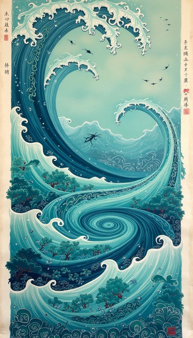 Free Colorful Wave Scroll Image - Waves, Ocean, Scroll | Download at ...