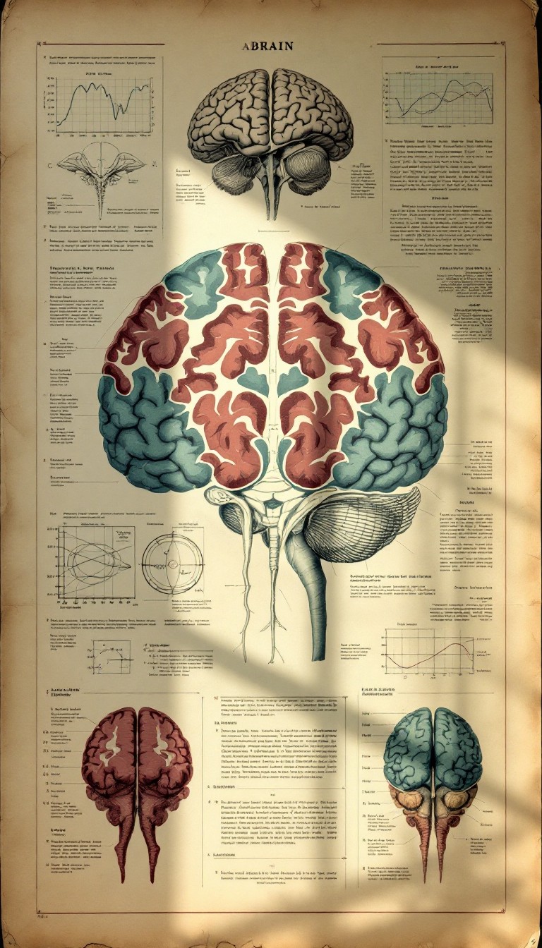 Brain Webchart Free Vintage Brain Chart Image - Brain, Anatomy, Medical | Download at ...