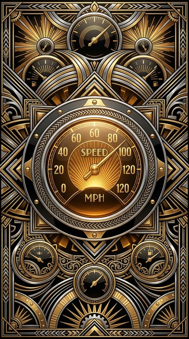 Free Golden Deco Speedometer Image - Artdeco, Speedometer, Vintage ...
