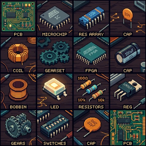 Free Computer Parts Exploded Image - Isometric, Pixel, Computer ...