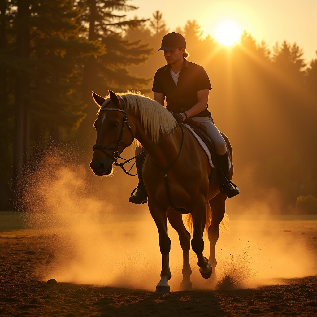 Free Golden sunset ride Photo - Equestrian, Sunset, Silhouette ...