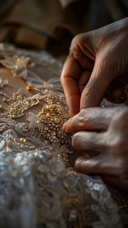 Free Intricate Embroidery Work Image - Craftsmanship, Embroidery, Hands ...