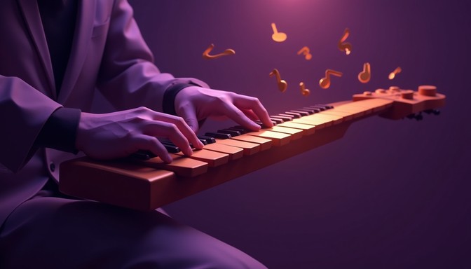 Free Melodic Purple Performance Image - Music, Keyboard, Pianist ...