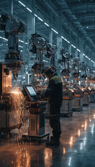 Free Man Controls Machines Image - Factory, Worker, Industrial ...